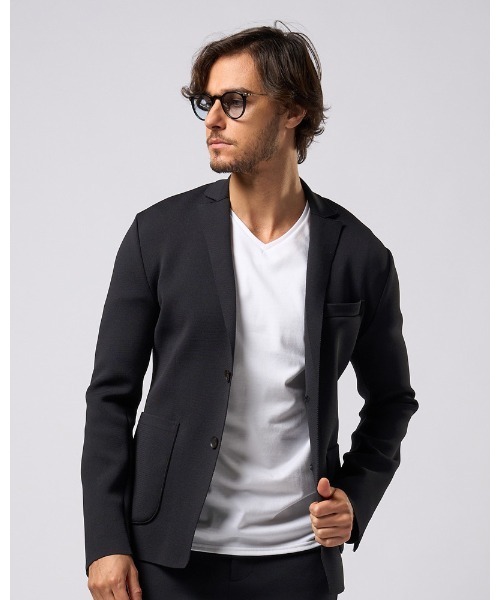 wjk ジャケット テーラードジャケット function knit jacket