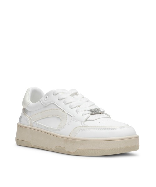 Steve Madden【センスUP☆】Emilee カラフルチェーン スニーカー EMILEE White Leather High Top Lace Up Sneaker | Women's