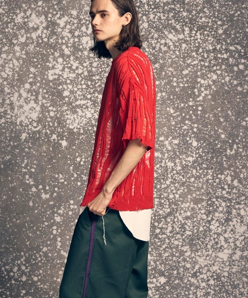 MAISON SPECIAL 「MAISON SPECIAL」 半袖ニット 1 ライム メンズ  