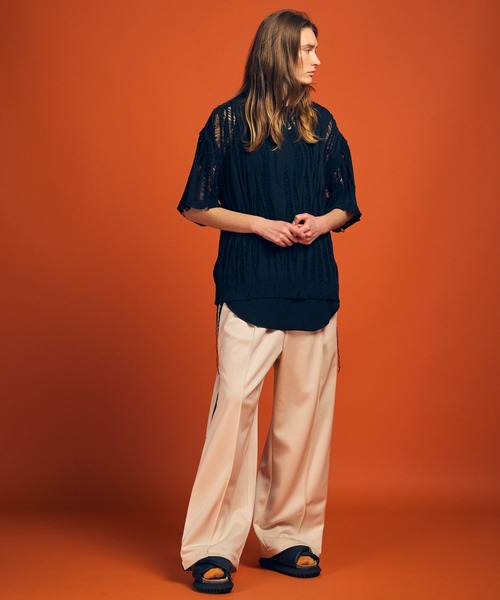 MAISON SPECIAL 「MAISON SPECIAL」 半袖ニット 1 ライム メンズ  