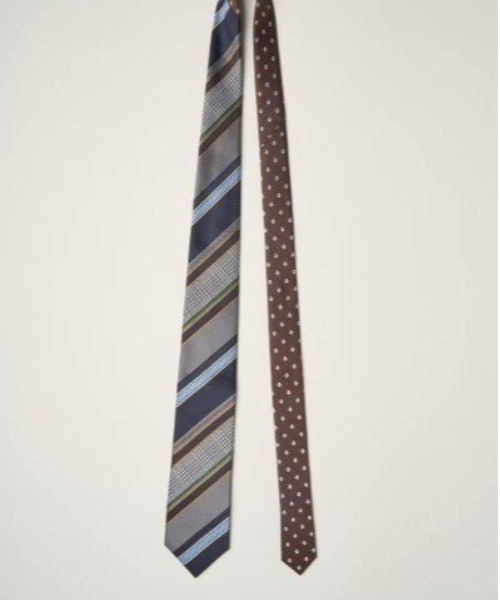 giraffe（ジラフ） ネクタイ レジメングレンチェックチップ小紋タイ