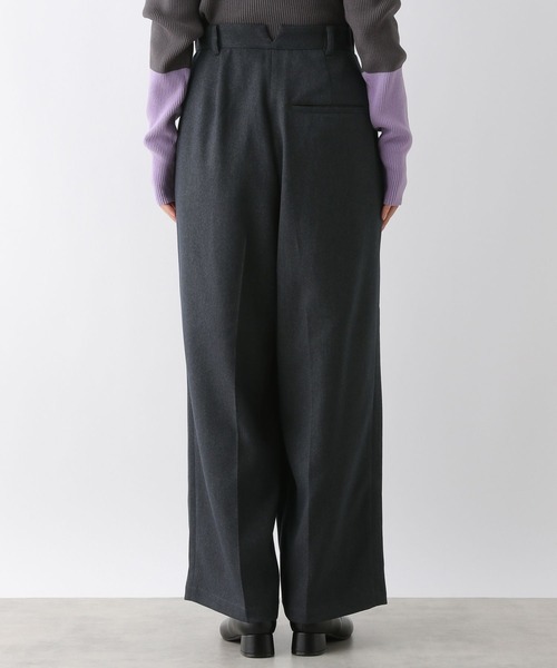 LEPSIM（レプシィム） パンツ ストレッチウールライクラップパンツ