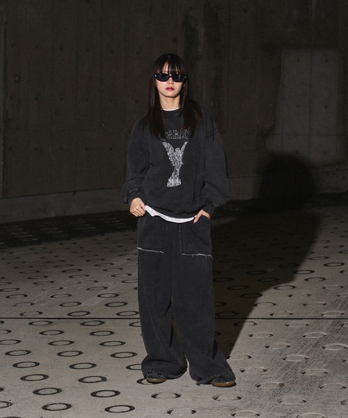kutir パンツ VINTAGE LIKE WIDE SWEAT PANTS/ヴィンテージ