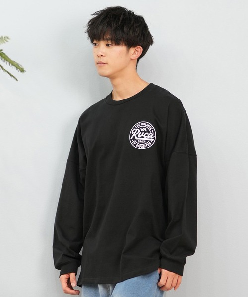 RVCA テープロゴロンT XSサイズ RVCA（ルーカ） tシャツ ロンTee/長袖Tシャツ ラウンドロゴ オーバー