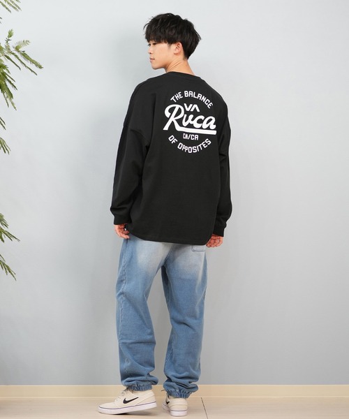 RVCA テープロゴロンT XSサイズ RVCA（ルーカ） tシャツ ロンTee/長袖Tシャツ ラウンドロゴ オーバー