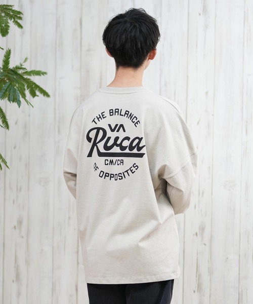 完売！2019SS RVCAルーカオーバーサイズフィットロンTEE S WHT RVCA（ルーカ） tシャツ ロンTee/長袖Tシャツ ボックスロゴ オーバー