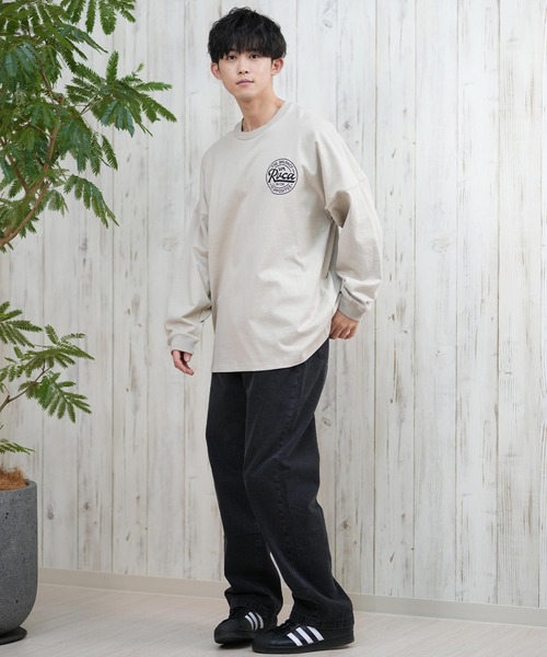 RVCA（ルーカ） tシャツ ロンTee/長袖Tシャツ ラウンドロゴ オーバー