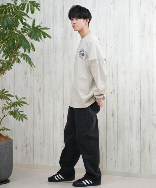 RVCA（ルーカ） tシャツ ロンTee/長袖Tシャツ ラウンドロゴ オーバー
