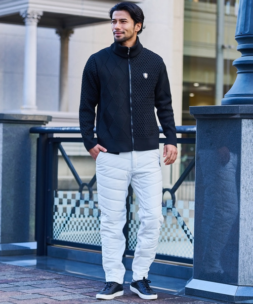 21AW ウール縮絨 リバーシブル ねじれ ジャケット VIOLA ブルゾン アウター 「VIOLA rumore/ヴィオラ ルモーレ」ケーブル