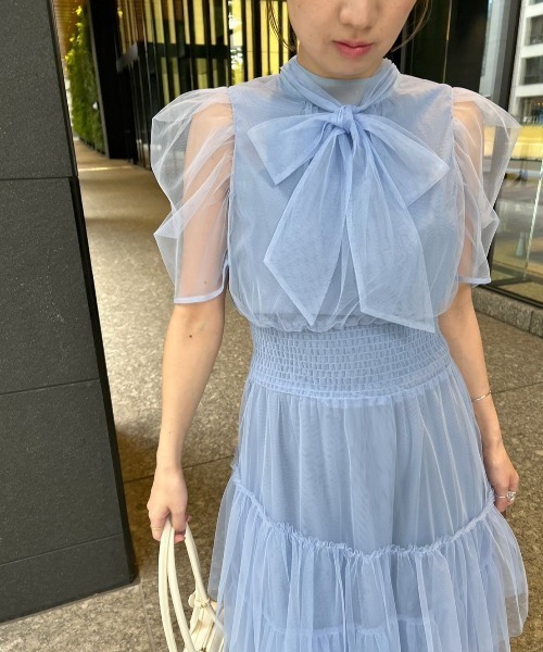mami　todayful ハーフスリーブカットドレス mami様専用 todayful ハーフスリーブカットドレス - メルカリ