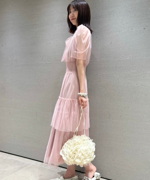 mami　todayful ハーフスリーブカットドレス 30%OFF！ハーフスリーブタックドレス Halfsleeve Tuck Dress