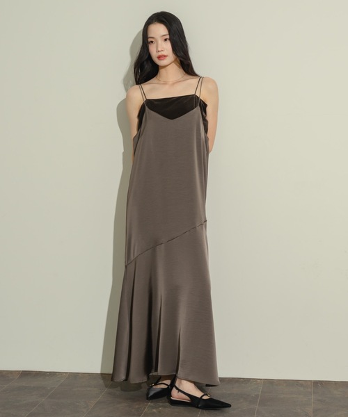 NEUNA ワンピース ワッシャーサテンキャミワンピース : ZOZOTOWN