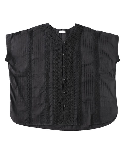 「antiqua」 「patterntorso」半袖ブラウス FREE ナチュラル レディース antiqua 「antiqua」 「patterntorso」半袖ブラウス FREE