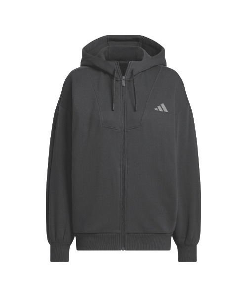 adidas ブラック ジップアップパーカー adidas パーカー アディダス ワード フルジップ レディース