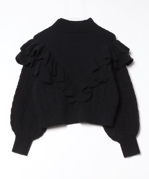 「FURFUR」 長袖ニット ONE SIZE ブラック レディース_画像2