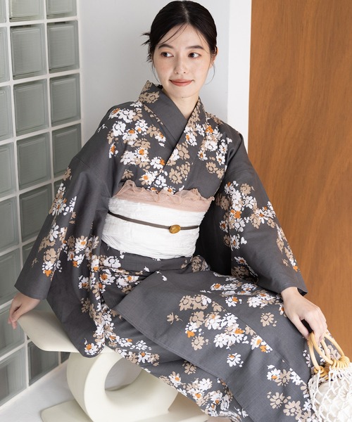 こだわり浴衣 5点セット (浴衣/帯/下駄/腰紐/着付け冊子) 浴衣