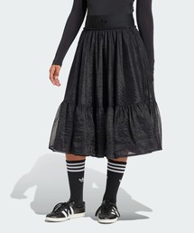 adidas スカート ウエストバンド チュール マキシスカート