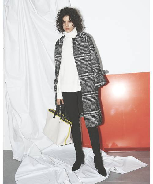 Mila Owen（ミラオーウェン） ノーカラーコート 0 ブラック レディース