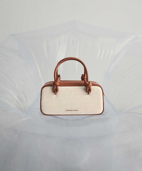 CHARLES ＆ KEITH トートバッグ Sammie サミーキャンバスノット