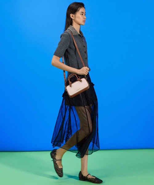 CHARLES ＆ KEITH トートバッグ Sammie サミーキャンバスノット