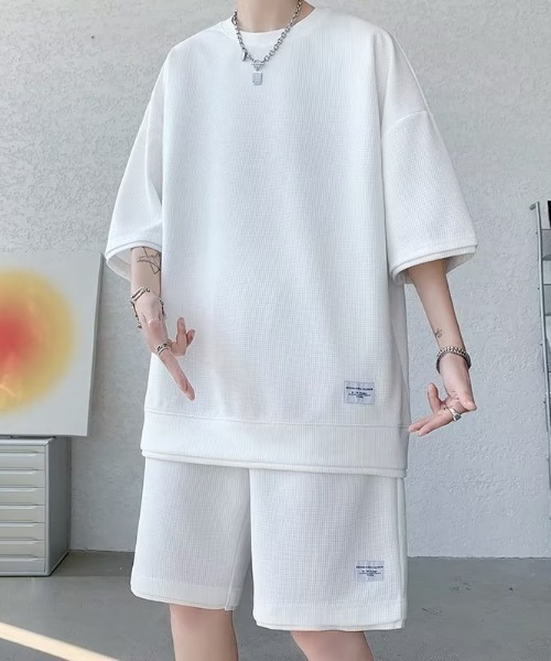link lot パジャマ 「2点セット」フェイクレイヤードセットアップ 半袖