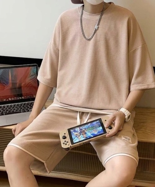 link lot パジャマ 「2点セット」フェイクレイヤードセットアップ 半袖