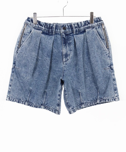 パンツ  Washing Jeans short S GLIMCLAP ジーンズ mp13555- Chemical wash denim shorts デニム
