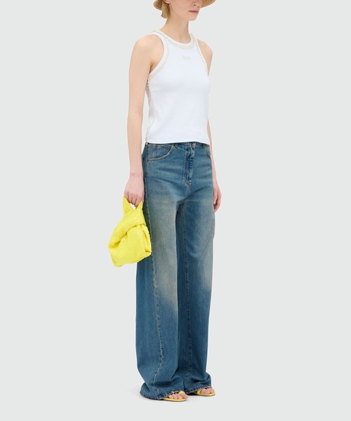MSGM（エムエスジーエム） タンクトップ ノースリーブ リボン 