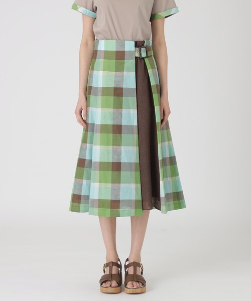 BLUE LABEL CRESTBRIDGE スカート　チェック　ベルト BLUE LABEL CRESTBRIDGE スカート クレストブリッジチェック