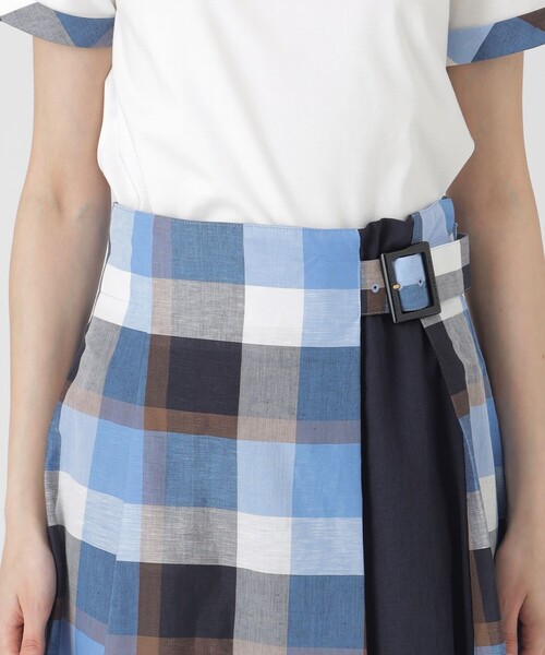 BLUE LABEL CRESTBRIDGE スカート　チェック　ベルト BLUE LABEL CRESTBRIDGE スカート クレストブリッジチェック
