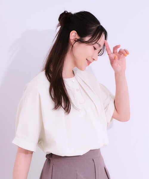 DRESKIP（ドレスキップ） ブラウス シャツ 半袖 「洗える/S-LL」大人の