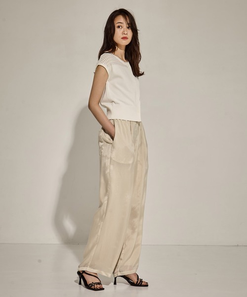CLANE クラネ ジャージースラックスパンツ サイズ2 セール】【CLANE/クラネ】CENTER LINE SLACKS PANTS/センター
