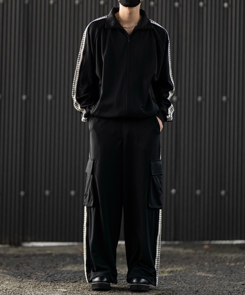 CLEL（クレイル） ジャージ 「CLEL」Hand Knitting 2way Track Jacket