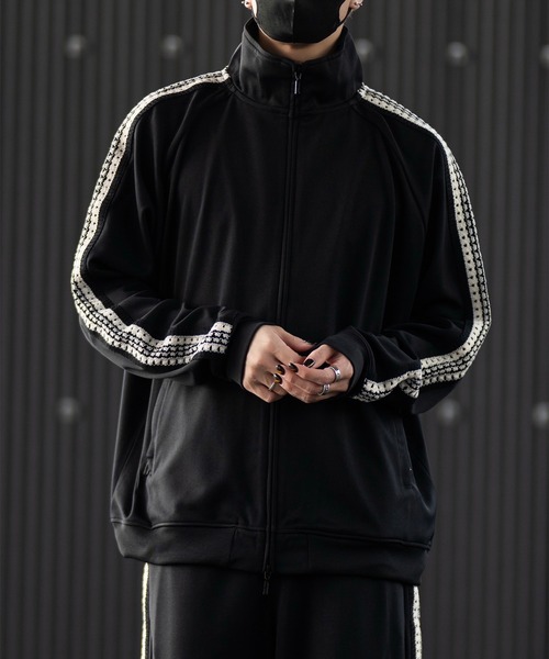 CLEL（クレイル） ジャージ 「CLEL」Hand Knitting 2way Track Jacket