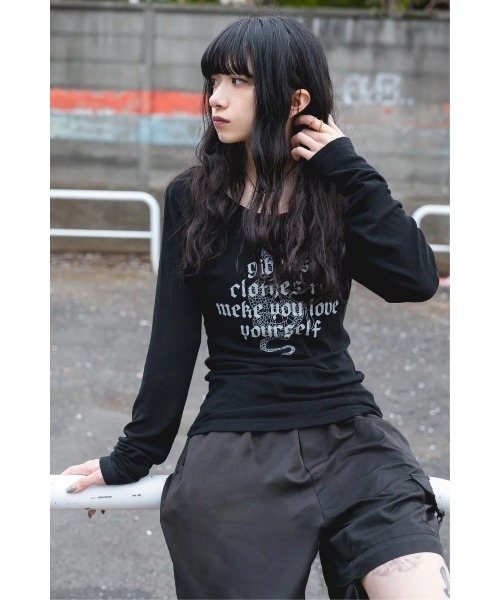 gibous 3way snake cross turtleneck ブラック gibous 3way snake cross turtleneck ブラック gibous 3way