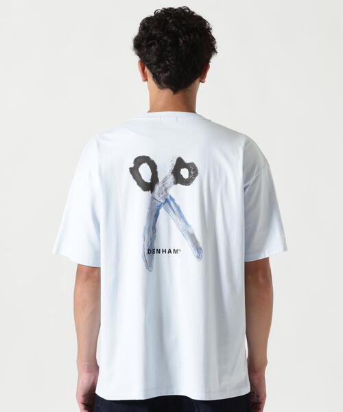 DENHAM tシャツ DENHAM/デンハム/WATER PAINTING SCISSOR TEE