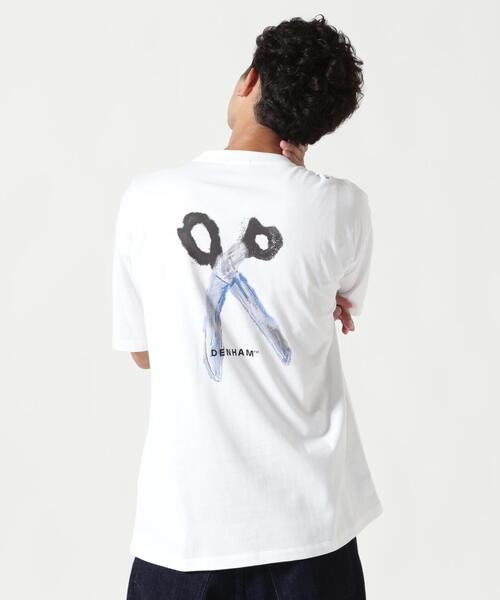 DENHAM tシャツ DENHAM/デンハム/WATER PAINTING SCISSOR TEE
