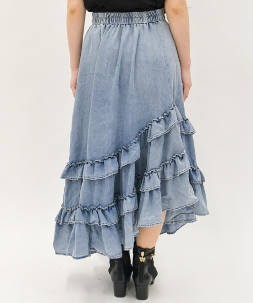 sss_go　Mサイズ axes femme スカート デニムティアードスカート : ZOZOTOWN