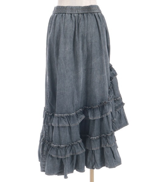 値下げ♥新品タグ付き♥axes femme♥ハイウエストティアードスカート 選べる着丈】ベルト付風スカート | outlet | axes femme online shop