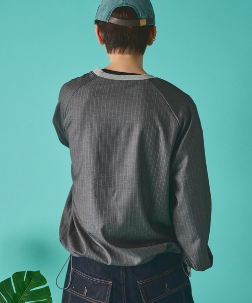 「Adoon plain」 長(zhǎng)袖Tシャツ LARGE ブラック メンズ