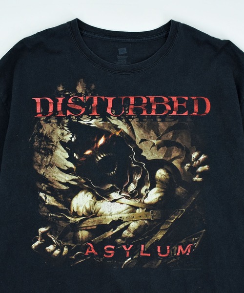 Hanes（ヘインズ） tシャツ 「USED」Hanes “DISTURBED/ASYLUM” バンド