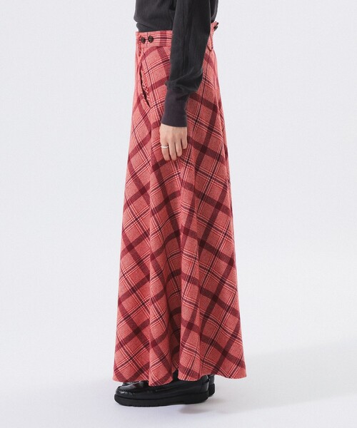 【お値下げ中 未使用】BEAMS BOY バルーン型 チェックロングスカート BEAMS BOY（ビームス ボーイ）【タイムセール】チェック キルト