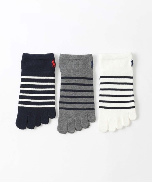 POLOラルフローレンソックス 23〜25 cm 5本指グレー 黒　ベージュ POLOラルフローレンソックス 23〜25 cm 5本指グレー 黒 ベージュ