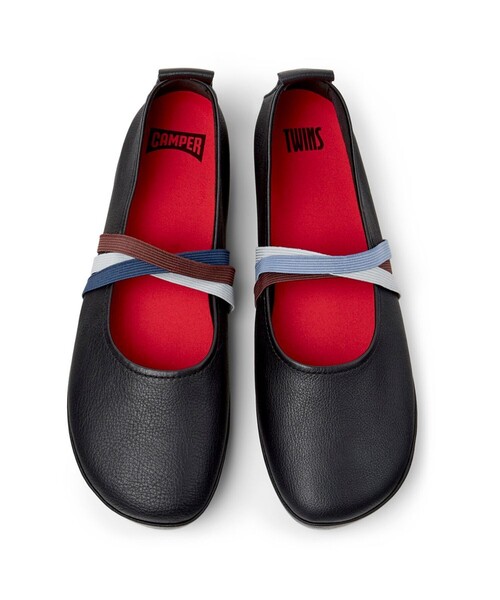 CAMPERカンペールTWINS フラットシューズ　ブラック　サイズ38ステッチ CAMPER（シューズ） パンプス 「カンペール」 TWINS / フラット