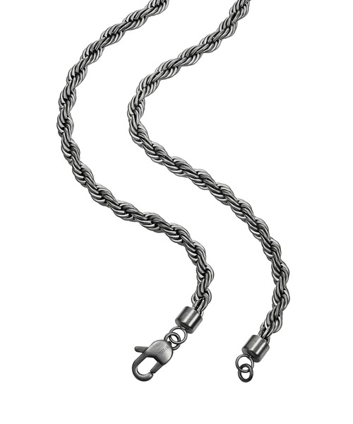 【新品未使用】ARMANIアルマーニ 真鍮艶消シルバー チェーン キーリング ARMANI EXCHANGE ネックレス アルマーニ・エクスチェンジ アクセサリー