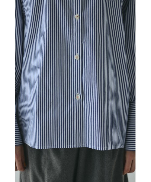 新品タグ付き　ASYMMETRY-COLLAR BLOUSE WHYTO.｜アシンメトリー カラー ブラウス “ASYMMETRY COLLAR BLOUSE