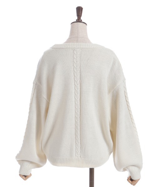 axes femme（アクシーズ ファム） カーディガン 編み上げケーブル