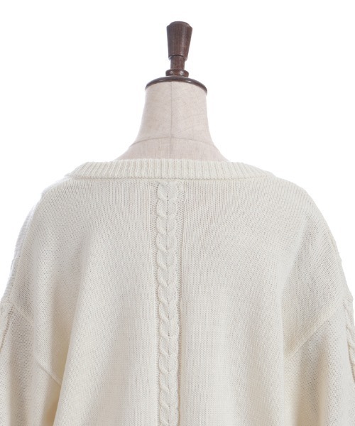 axes femme（アクシーズ ファム） カーディガン 編み上げケーブル