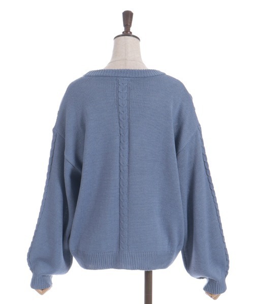 axes femme（アクシーズ ファム） カーディガン 編み上げケーブル