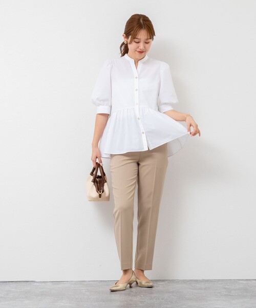 「NOLLEY'S Sophi」 半袖ブラウス 38 ホワイト レディース_画像2